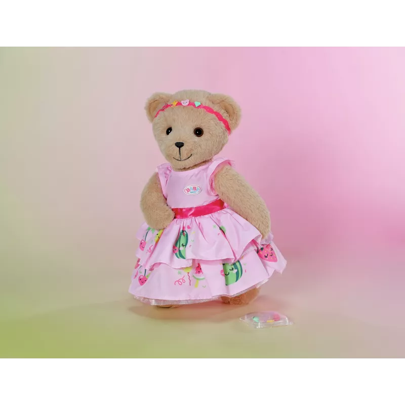 Suknelė lėlei ZAPF BABY born Dress with Pinplay 43 cm lėlei, įvairiaspalvė, sulankstoma, amžius 3+