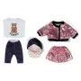 Lėlių drabužių rinkinys ZAPF BABY born Glam Outfit 43 cm lėlėms, įvairiaspalvis, sulankstomas, amžius 3+