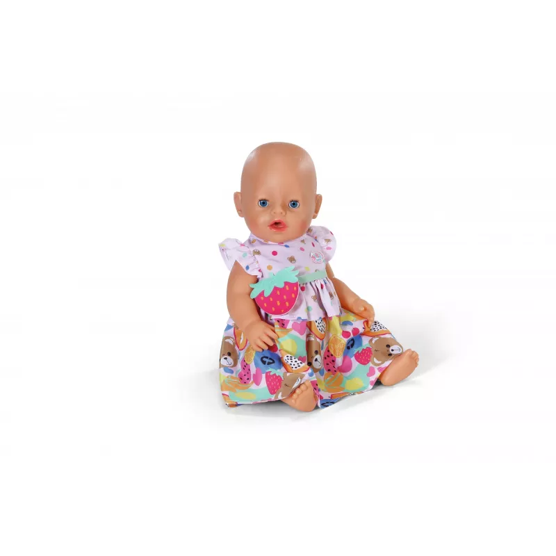 Lėlės suknelė ZAPF BABY born Dress Fruit 43 cm lėlėms, įvairiaspalvė, sulankstoma, amžius 3+
