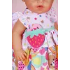Lėlės suknelė ZAPF BABY born Dress Fruit 43 cm lėlėms, įvairiaspalvė, sulankstoma, amžius 3+