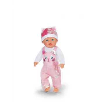 Lėlės drabužių komplektas ZAPF BABY born Onesie su kepure 43 cm lėlėms, įvairiaspalvis, sulankstomas, nuo 3 metų