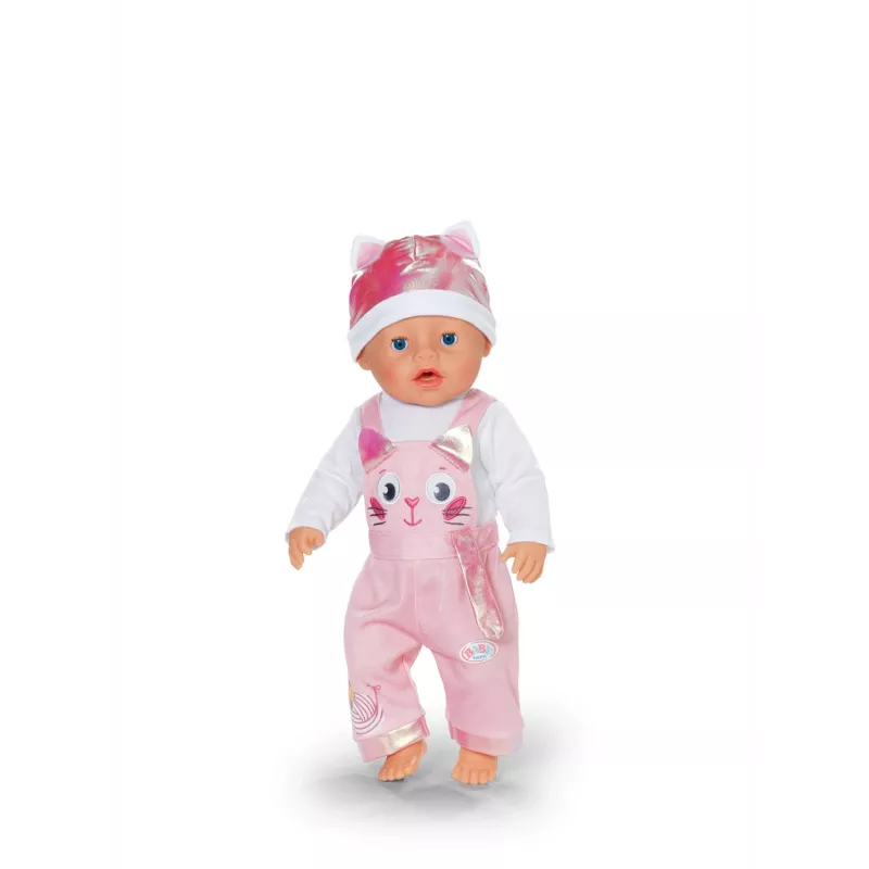 Lėlės drabužių komplektas ZAPF BABY born Onesie su kepure 43 cm lėlėms, įvairiaspalvis, sulankstomas, nuo 3 metų