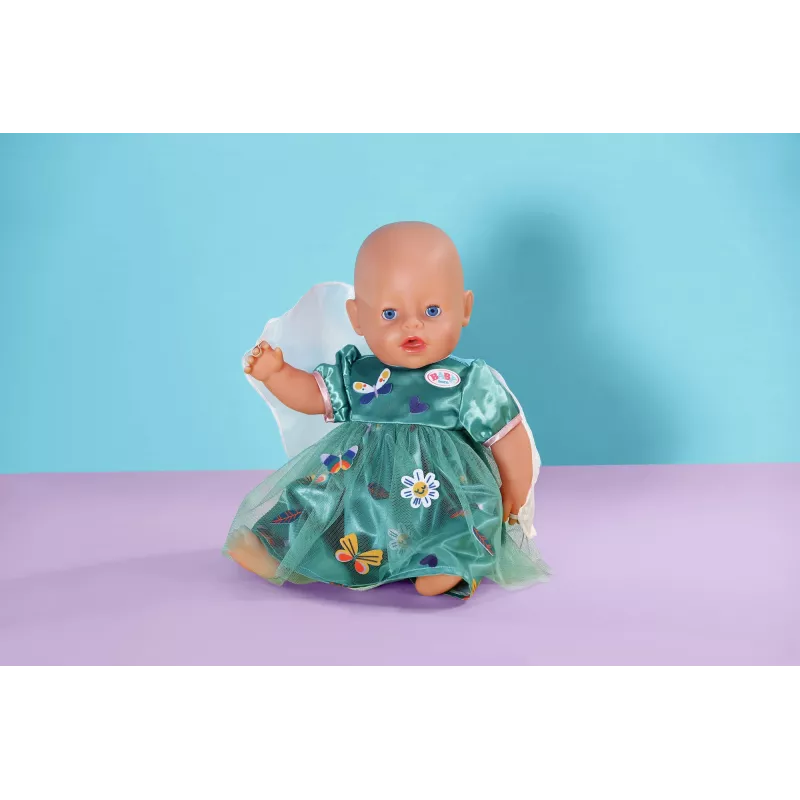 Lėlės suknelė ZAPF BABY born Fairy Dress su sparneliais, skirta 43 cm lėlėms, įvairiaspalvė, sulankstoma, nuo 3 metų