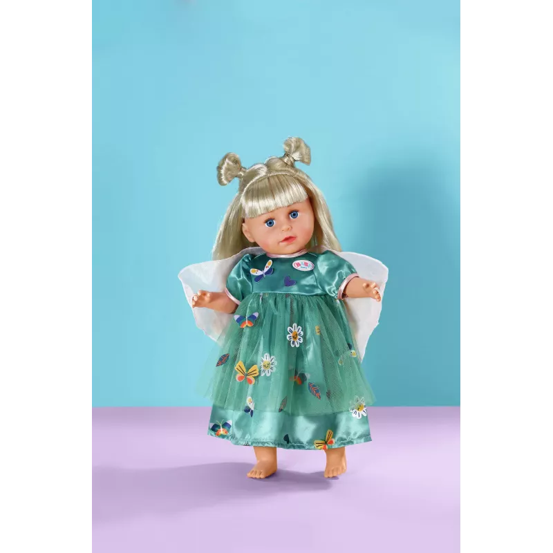 Lėlės suknelė ZAPF BABY born Fairy Dress su sparneliais, skirta 43 cm lėlėms, įvairiaspalvė, sulankstoma, nuo 3 metų