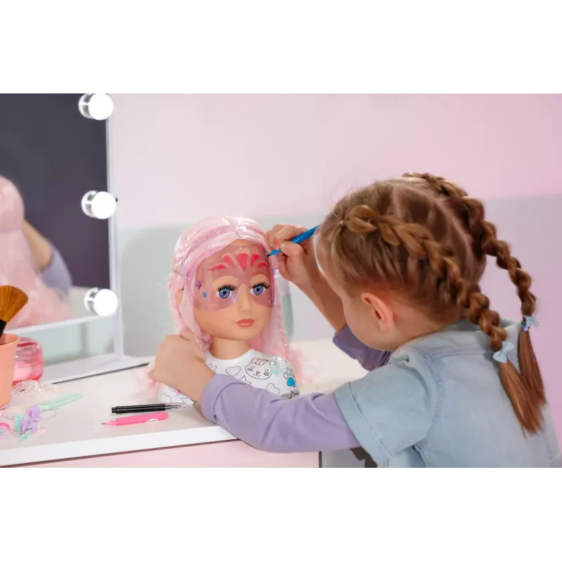 BABY born Styling Head Artist, makiažo/stiliaus lėlės galva, moteriška, 3 metai, įvairiaspalvė