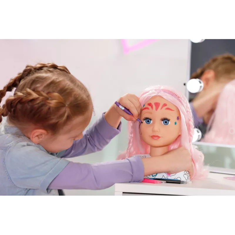 BABY born Styling Head Artist, makiažo/stiliaus lėlės galva, moteriška, 3 metai, įvairiaspalvė