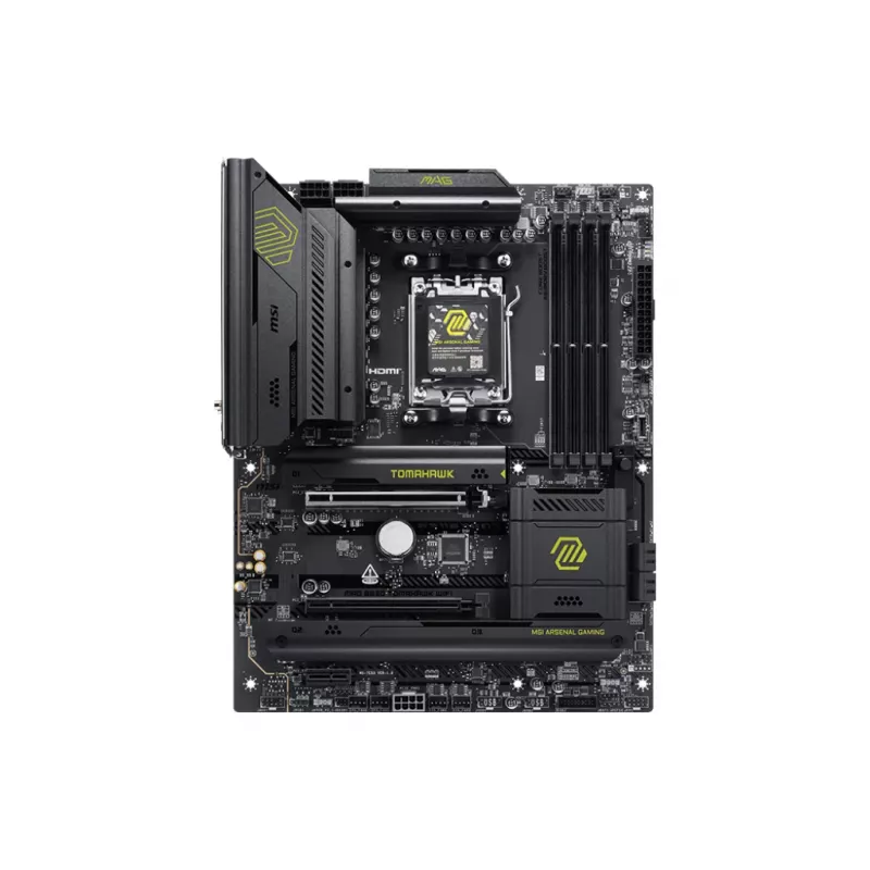 Pagrindinė plokštė MSI MAG B850 TOMAHAWK WIFI, AMD B850, lizdas AM5, ATX, DDR5, 4× DIMM, iki 256 GB, 5 GbE, Wi‑Fi 7