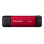 Išorinis SSD Kingston 512 GB dual USB-A/USB-C nešiojamas, USB 3.2 Gen 2, skaitymo greitis 1050 MB/s, rašymo greitis 950 MB/s, juoda / raudona