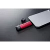 Išorinis SSD Kingston 2TB dviguba USB-A/USB-C, USB 3.2 Gen 2, skaitymas 1050 MB/s, rašymas 950 MB/s, juoda/raudona
