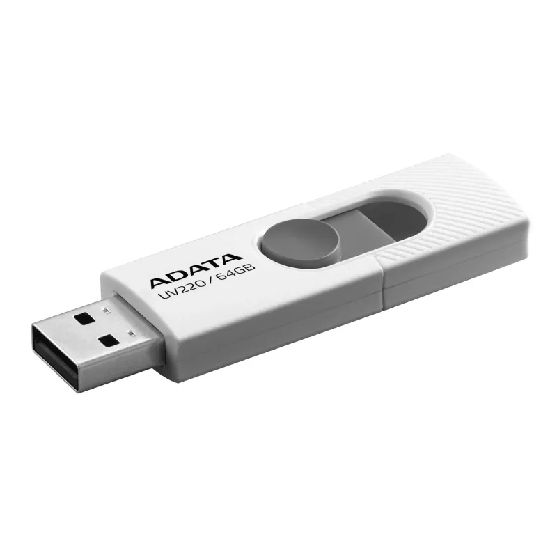 ADATA UV220 USB atmintinė 64 GB USB Type-A 2.0 Pilka, Balta