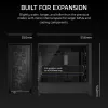 PC Midi Tower korpusas CORSAIR FRAME 5000D RS — juodas, ATX/EATX palaikymas, 3x140 mm priekiniai ventiliatoriai, grūdintas stiklas, 250×556×542 mm