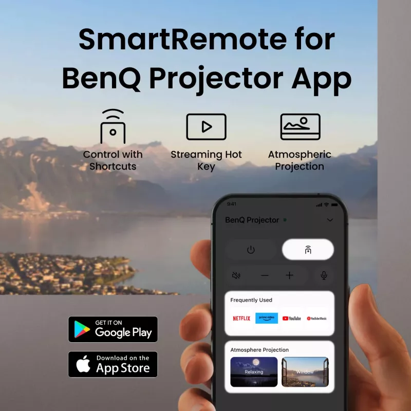 BenQ TK705STi trumpojo nuotolio projektorius — DLP UHD 4K (3840×2160), 3000 ANSI liumenų, LED šviesos šaltinis, 16:9, poslinkis 100%