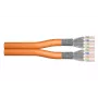 DIGITUS instaliacinis kabelis - Cat 7 - S/FTP - AWG 23/1 - dvigubas - 100 m - Oranžinis
