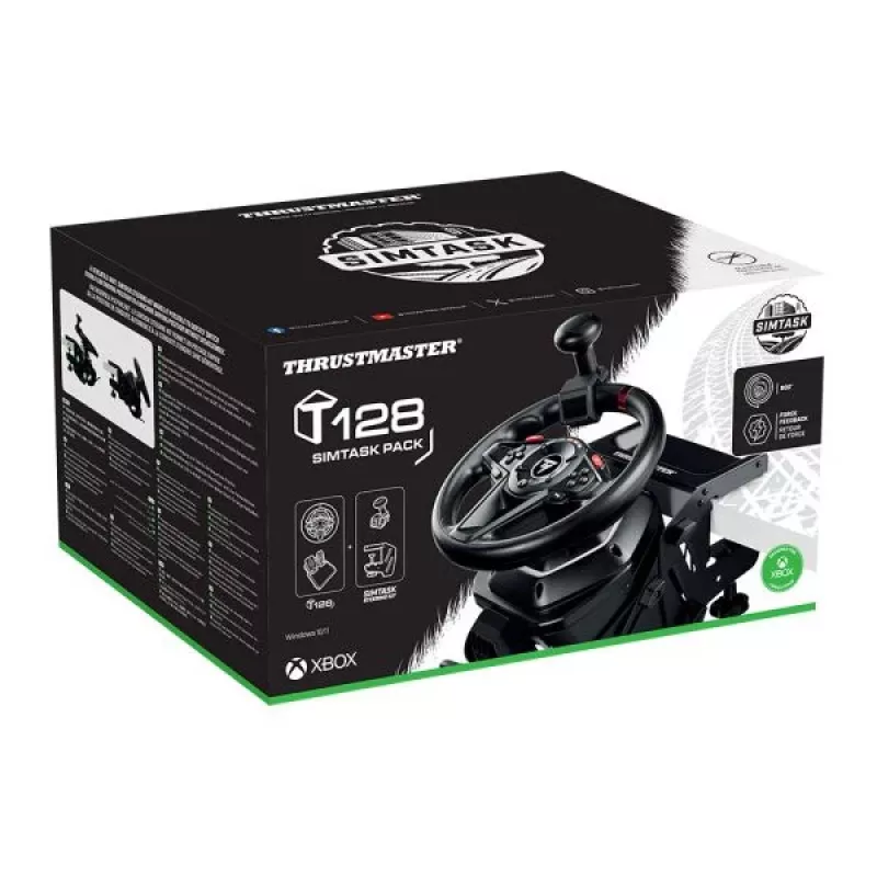 Thrustmaster T128 Juoda USB vairas + pedalai Analogue PC, Xbox One, Xbox Series S, Xbox Series X