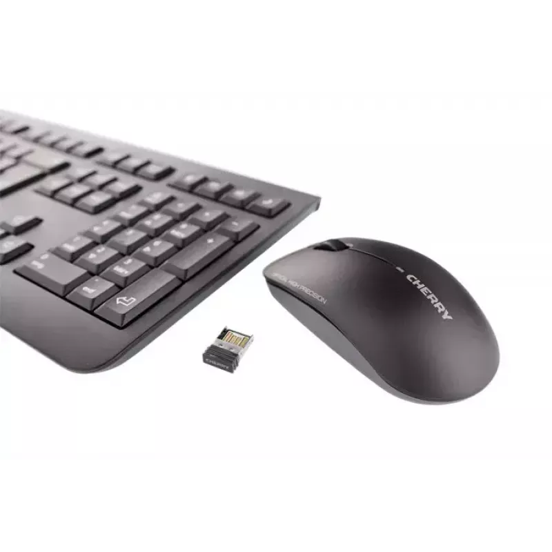 CHERRY DW 3000 klaviatūra Pelė įtraukta Universali RF belaidė AZERTY Prancūziška Juoda