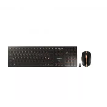 CHERRY DW 9100 plonas klaviatūra Pelė komplekte Universali RF belaidė + Bluetooth QWERTY JK anglų Juoda