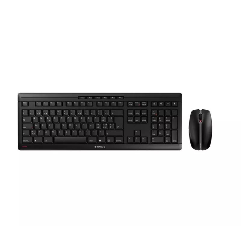 CHERRY Stream Desktop klaviatūra Pelė įtraukta Biuro RF Belaidis QWERTZ Šveicariška Juoda