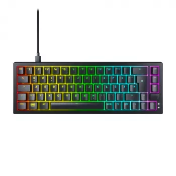 CHERRY K5V2 Compact klaviatūra Žaidimų USB QWERTZ Vokiečių Juoda 68 klavišai RGB LED