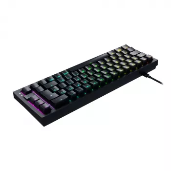 CHERRY K5V2 Compact klaviatūra Žaidimų USB QWERTZ Vokiečių Juoda 68 klavišai RGB LED