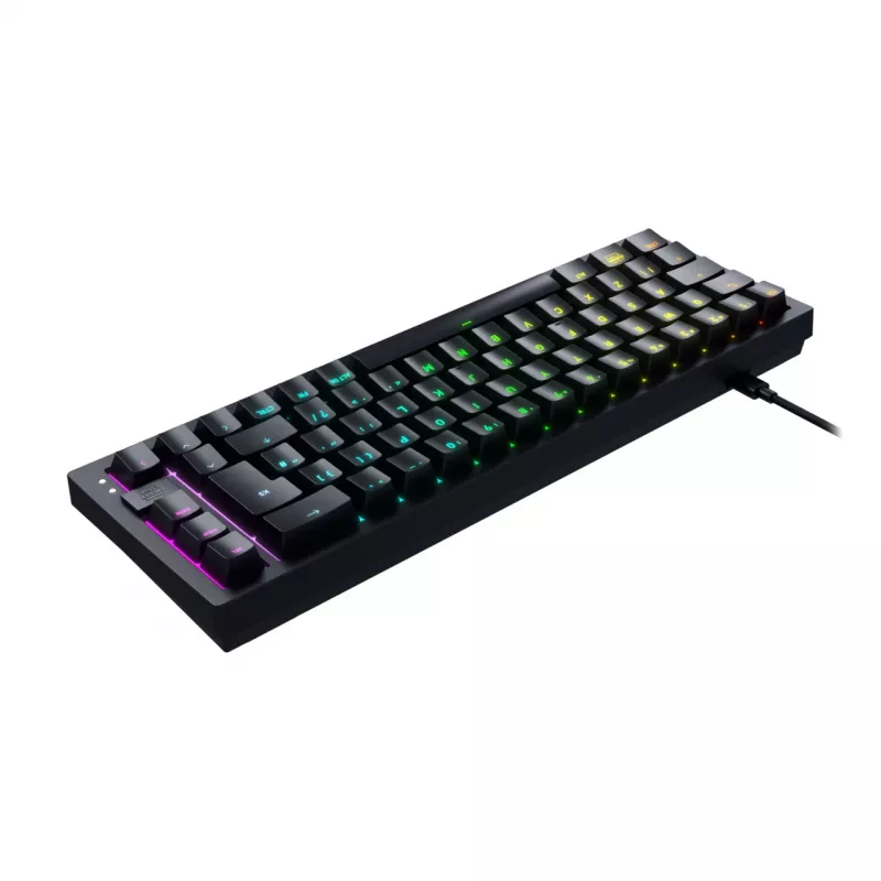 CHERRY K5V2 Compact klaviatūra Žaidimų USB QWERTZ Vokiečių Juoda 68 klavišai RGB LED