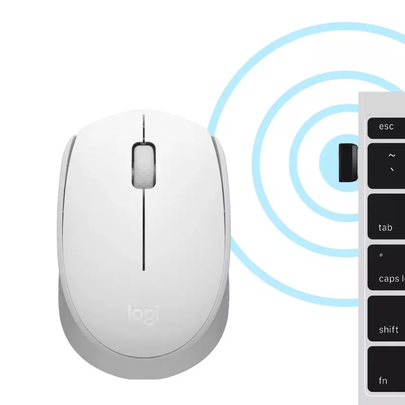 LOGITECH M171 belaidė pelė, beveik balta, EMEA