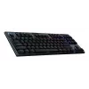 LOGITECH G915 X Lightspeed TKL belaidė žaidimų klaviatūra – juoda QWERTZ vokiečių k. taktilinė