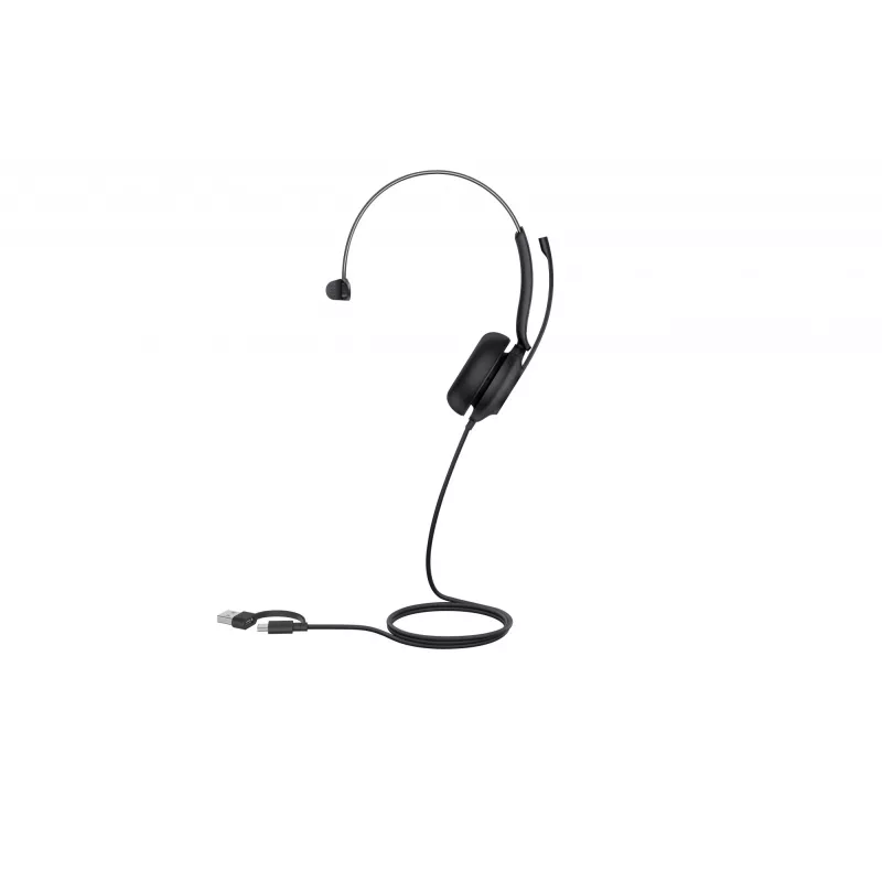 “Yealink UH35 Mono UC USB-C/A” ausinės, laidinės, 20–20000 Hz, skambučiams / muzikai, 96,5 g, ausinės, juodos