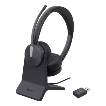 Yealink WH64 Hybrid Dual su įkrovimo stovu Teams ausinės