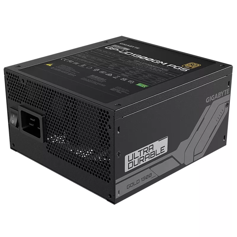 GIGABYTE UD1300GM PG5 maitinimo blokas 1300 W 20+4 kontaktų ATX ATX juodas