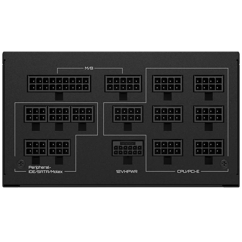 GIGABYTE UD1300GM PG5 maitinimo blokas 1300 W 20+4 kontaktų ATX ATX juodas