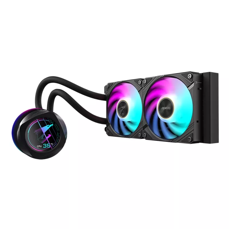 Viskas viename skysčio aušintuvas GIGABYTE AORUS WATERFORCE X II 240 2x120mm ARGB ventiliatoriai