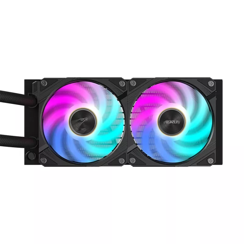 Viskas viename skysčio aušintuvas GIGABYTE AORUS WATERFORCE X II 240 2x120mm ARGB ventiliatoriai