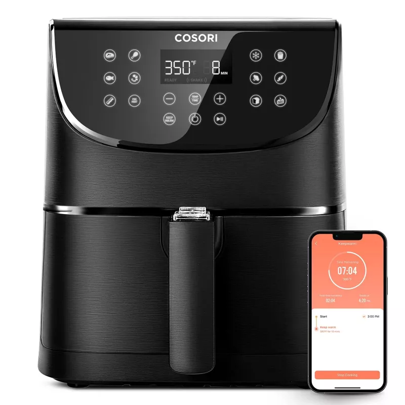 Cosori Smart Chef Edition Vienas 5,5 L Atskirai stovinti 1700 W Karšto oro gruzdintuvė Juoda