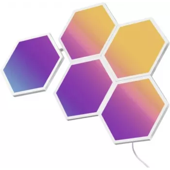 LED šviesos plokštės Govee B6061 5 vnt. RGB spalvų kaita — modulinis dekoratyvinis sienų apšvietimas