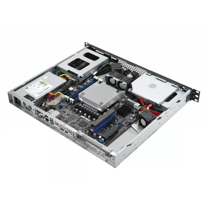 Stovo serveris ASUS RS100-E11-PI2, Intel C252, LGA 1200, 1U, 4 DIMM, DDR4 iki 128 GB, 350W PSU, 2x RJ-45, M.2
