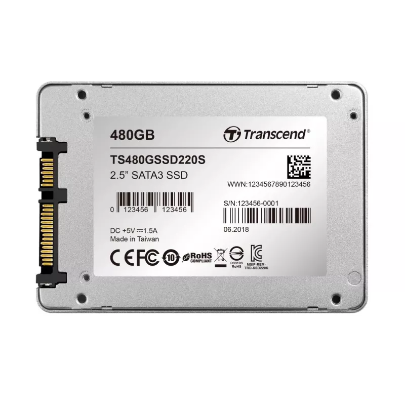 SSD diskas Transcend 480GB 2.5 colio SATA III TS480GSSD220S