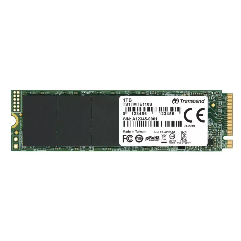 TRANSCEND SSD 110s 1TB M.2 2280 NVMe PCI-E GEN3 x4 Dvipusis