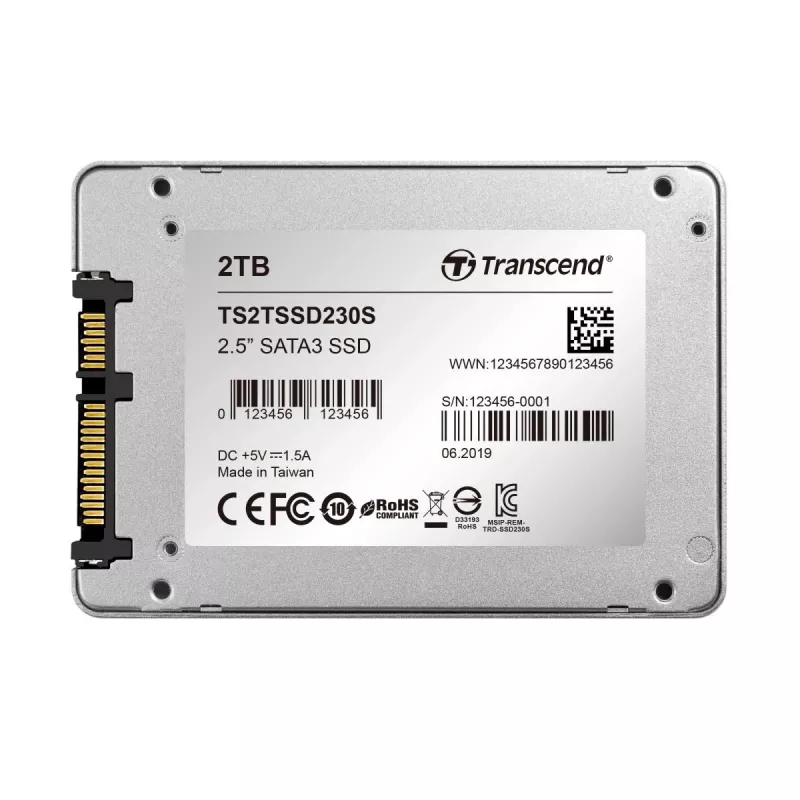 TRANSCEND SSD 230s 2TB 2.5in SATA III 6Gb/s TLC aliuminio korpusas