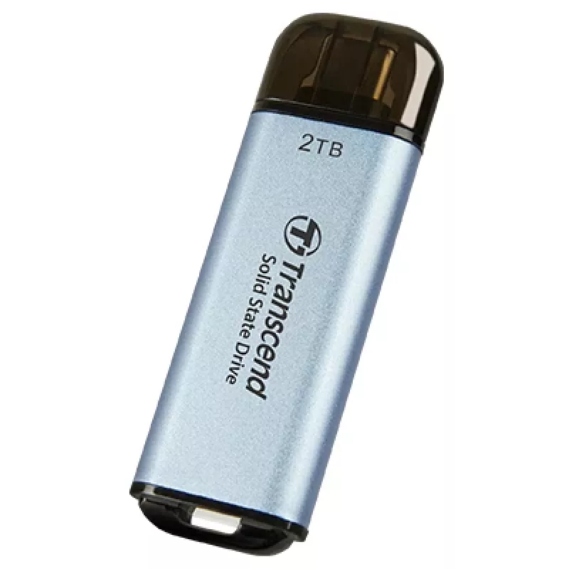 TRANSCEND Esd300c - 2TB nešiojamas SSD - USB Type-C - 3D NAND Flash - dangaus mėlynumo