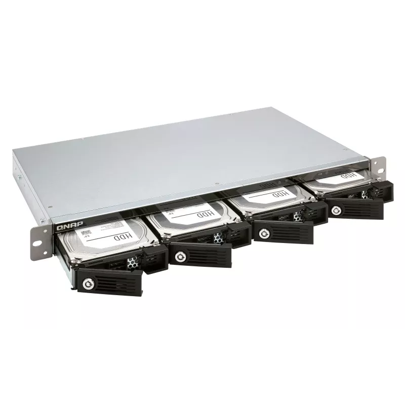 QNAP TR-004U saugojimo diskų dėklas HDD/SSD dėklas juodas, pilkas 2,5/3,5 colio