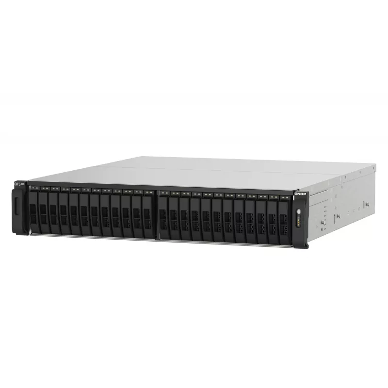 QNAP TS-h2490FU NAS Rack (2U) EPYC 7302P 256 GB DDR4 0 TB QuTS hero Juoda, Pilka
