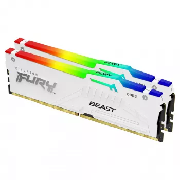 Kingston Technology FURY Beast 64GB 6000MT/s DDR5 CL30 DIMM (2 vnt. rinkinys) balta RGB EXPO