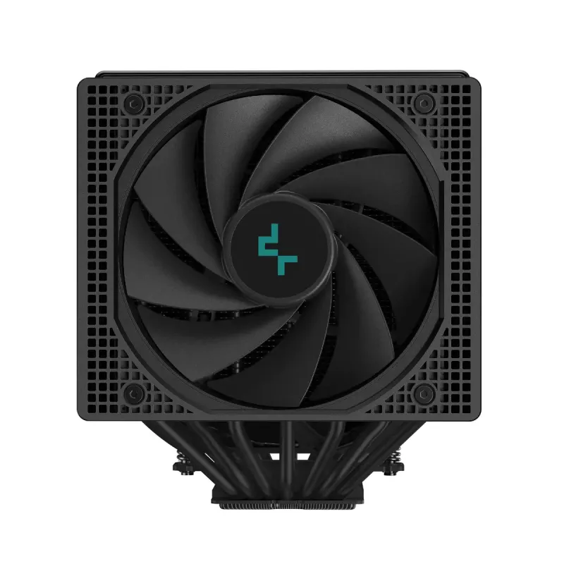 Oro aušintuvas DeepCool ASSASSIN IV VC VISION — dviejų ventiliatorių 120/140 mm, 300 W TDP, 7 šilumos vamzdeliai, LGA115x/LGA1200/LGA1700/LGA20xx suderinamas, juodas