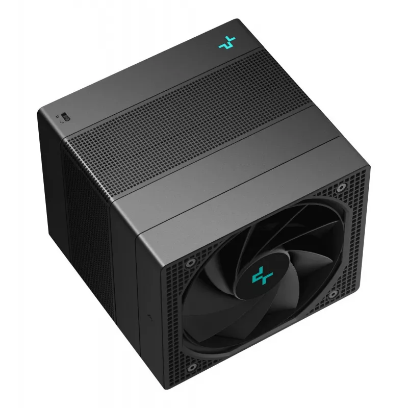 Oro aušintuvas DeepCool ASSASSIN IV 14 cm juodas — maks. 2,44 mmH2O oro slėgis, 14 cm FDB ventiliatorius, 1700 aps./min., 79,1 cfm, 7 šilumos vamzdeliai