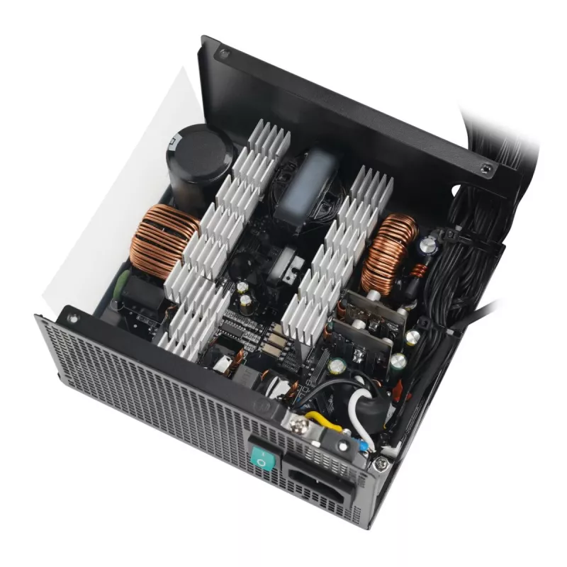 Maitinimo blokas DeepCool PL750D 750W ATX 3.0 80 PLUS Bronze, 120 mm ventiliatorius, 20+4 kontaktų, juodas