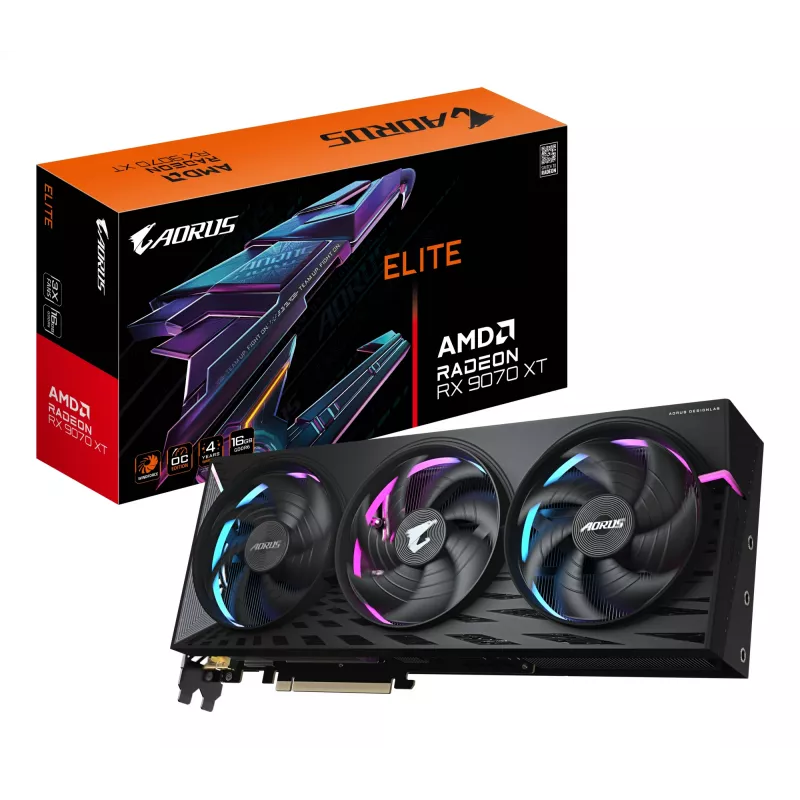 Vaizdo plokštė GIGABYTE Radeon RX 9070 XT 16GB GDDR6, PCIe 5.0, 256-bit, 339×136×59 mm