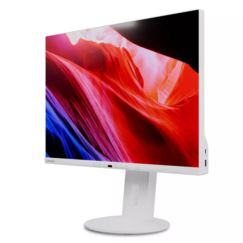 „Lenovo C24d-20“ kompiuterio monitorius 61 cm (24 colių) 1920 x 1200 pikselių Full HD LED pilkas, baltas