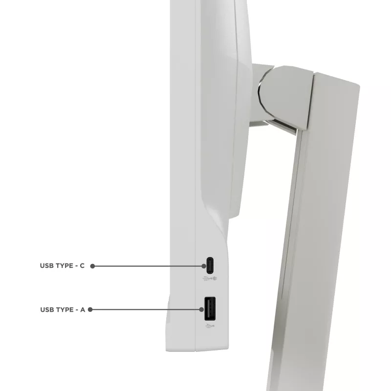 „Lenovo C24d-20“ kompiuterio monitorius 61 cm (24 colių) 1920 x 1200 pikselių Full HD LED pilkas, baltas