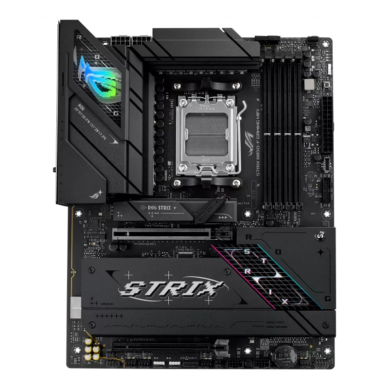 Pagrindinė plokštė ASUS ROG STRIX B850-F GAMING WIFI — AMD B850, Socket AM5, ATX, DDR5, 4×M.2, Wi‑Fi 7, 2.5Gb LAN