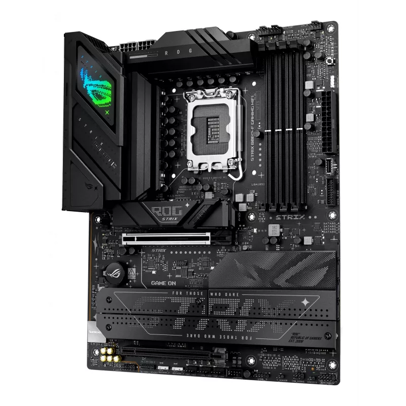 Pagrindinė plokštė ASUS ROG STRIX B860-F GAMING WIFI — Intel B860, LGA 1851, ATX, DDR5, 4x DIMM, Wi‑Fi 7, 2.5Gb LAN, 4x M.2